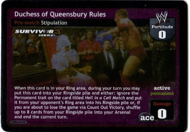 Duchess of Queensbury Rules (SS3) Foil